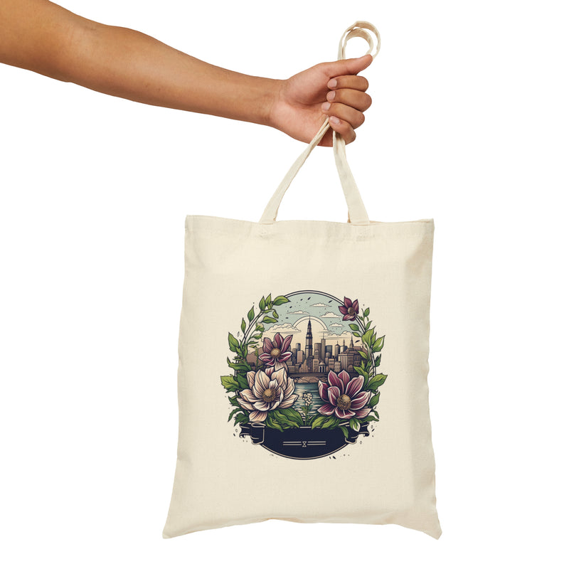 BotanicBoutique Bloom Cotton Canvas Tote Bag
