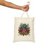 PetalCanvas Blossom Cotton Canvas Tote Bag