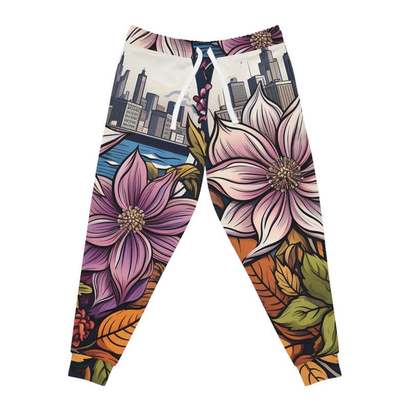 GardenGlide Elegance in Bloom Athletic Joggers (AOP)