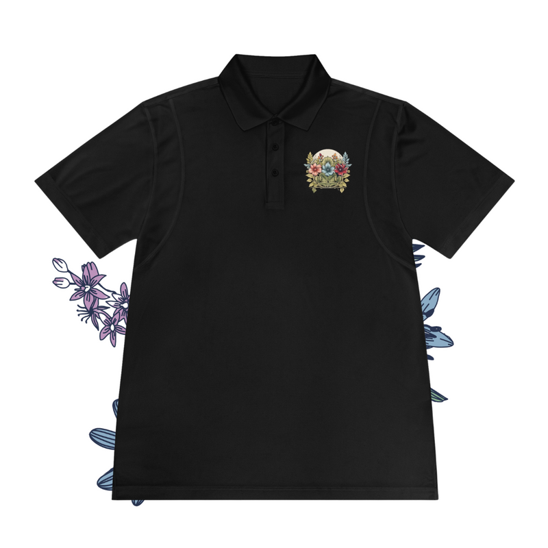 BotanicBreeze Petal Prestige Men's Sport Polo Shirt