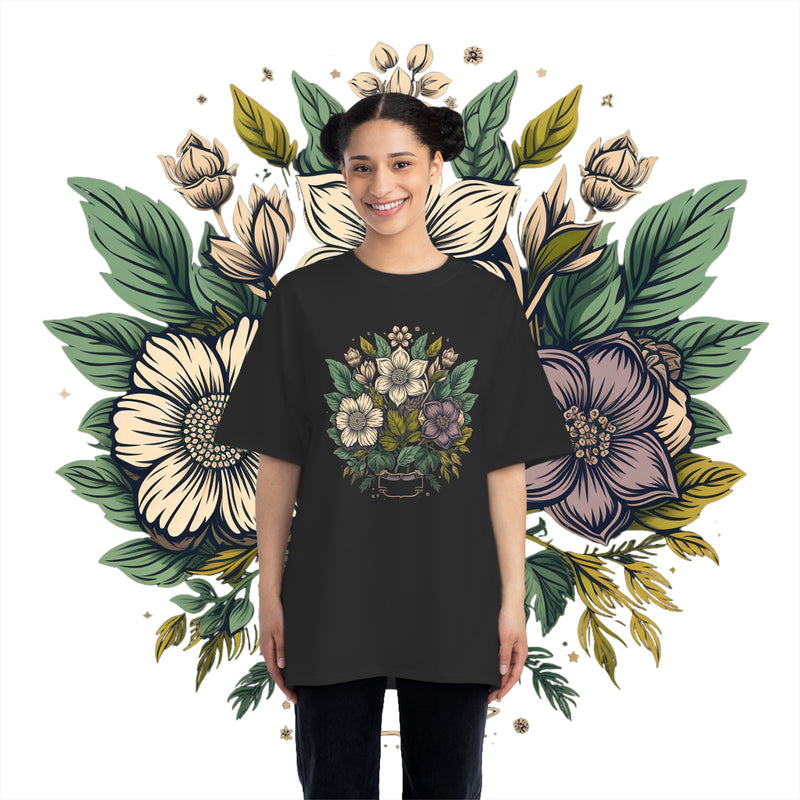 WhisperingWildflowers Blossom Oversized Beefy-T®  Short-Sleeve T-Shirt