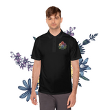 VintageVerve Floral Fusion Men's Sport Polo Shirt