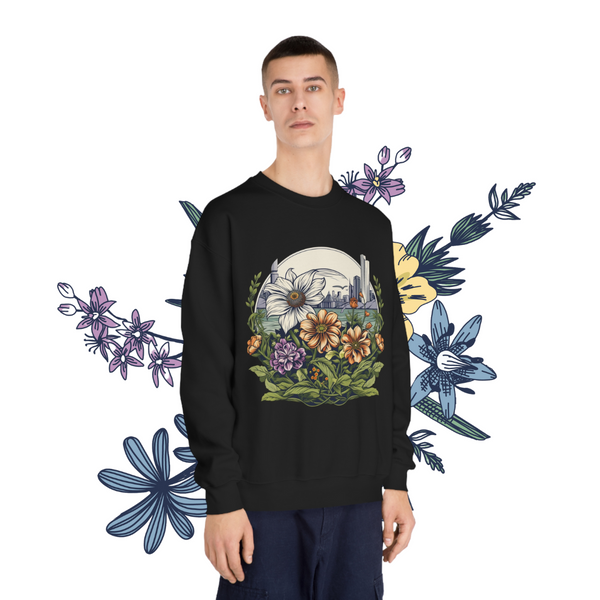 GardenGlow Floral Lounge Unisex DryBlend® Crewneck Sweatshirt