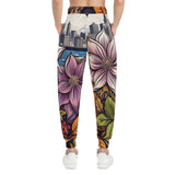 GardenGlide Elegance in Bloom Athletic Joggers (AOP)