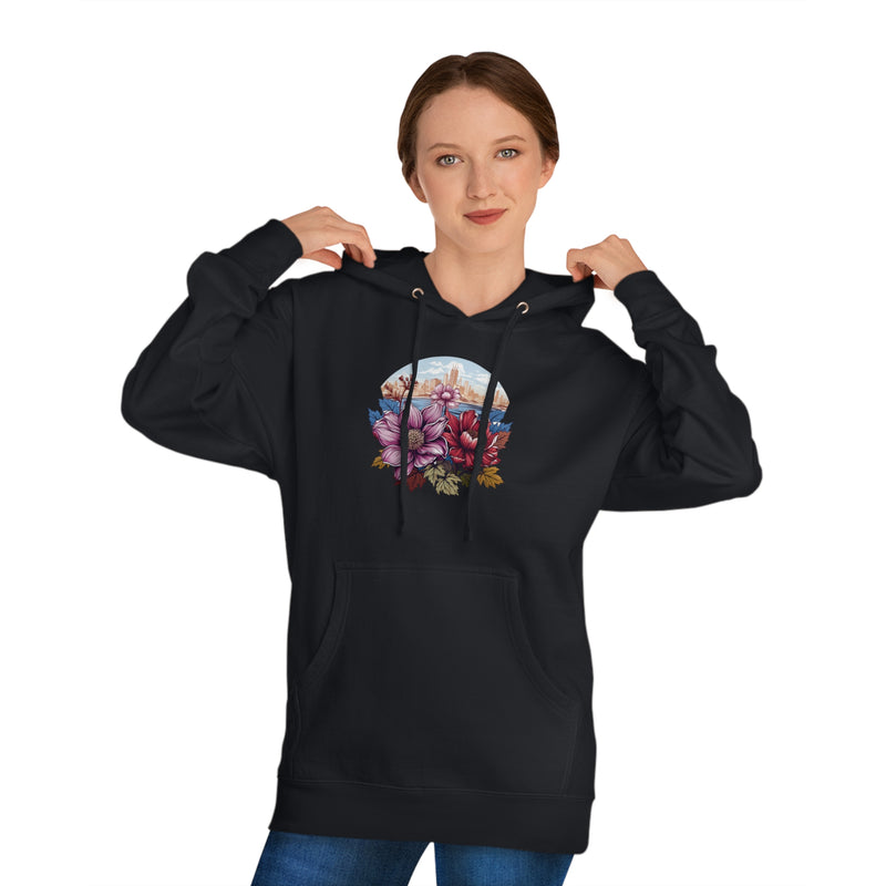 NostalgicNectar Vintage Petals Unisex Hooded Sweatshirt