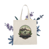 VintageBouquet Chic Bloom Natural Tote Bag