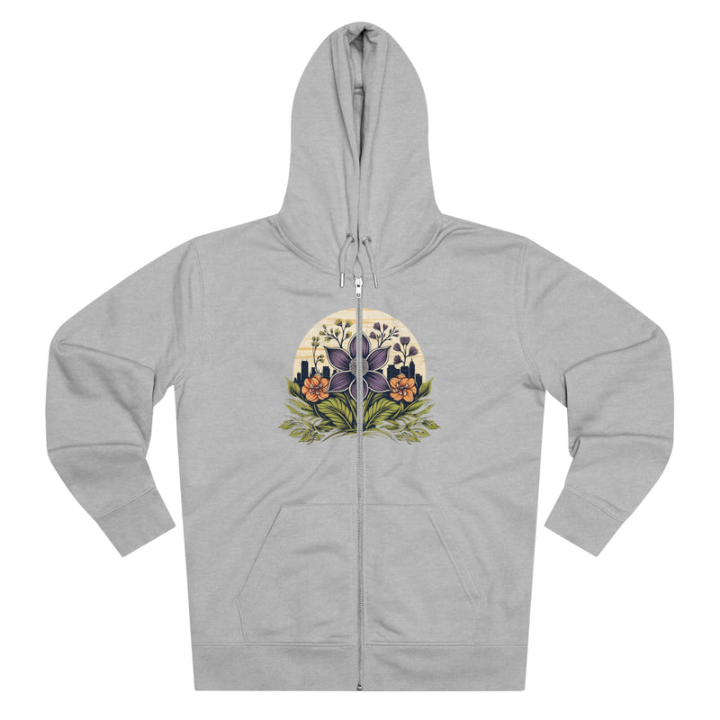 HarvestHaven Vintage Petal Men's Cultivator Zip Hoodie