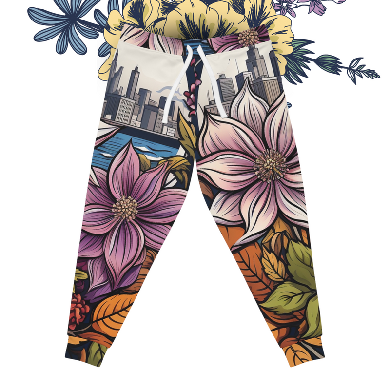 GardenGlide Elegance in Bloom Athletic Joggers (AOP)