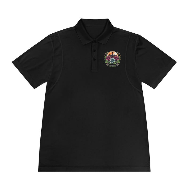 MeadowMomentum Vintage Petal Men's Sport Polo Shirt