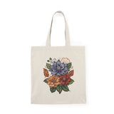 FloralVerve Elegant Petal Natural Tote Bag