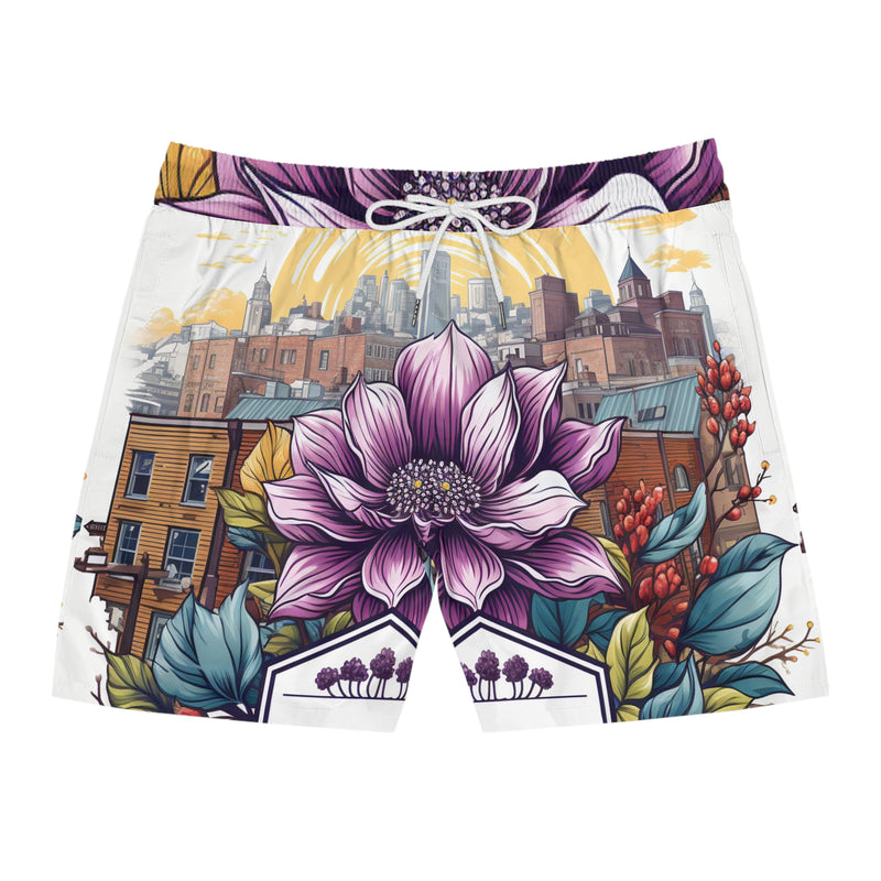 WhimsicalWildflower Eleganza Men's Mid-Length Swim Shorts (AOP)