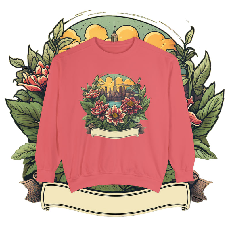 PetalPlush Blossom Unisex Garment-Dyed Sweatshirt